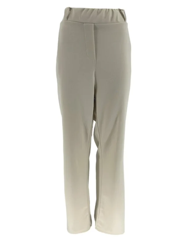 Broek met wijde broekspijp Stance beige