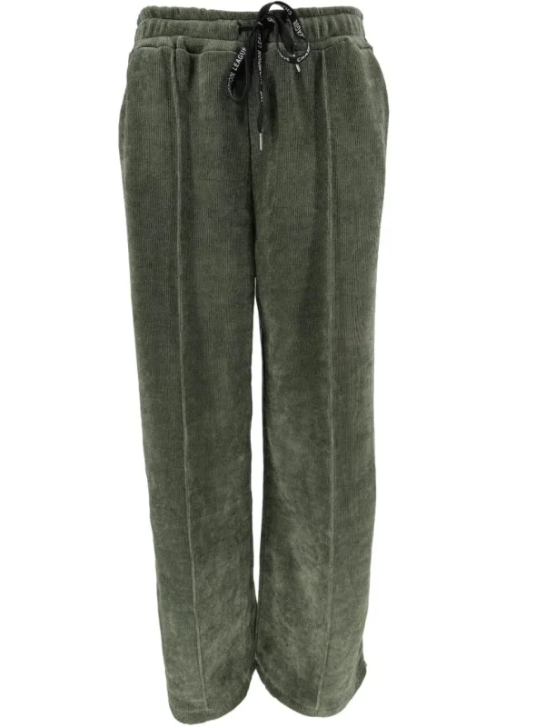 Broek van VELVET met naad en Loveforever koordje army. SALE