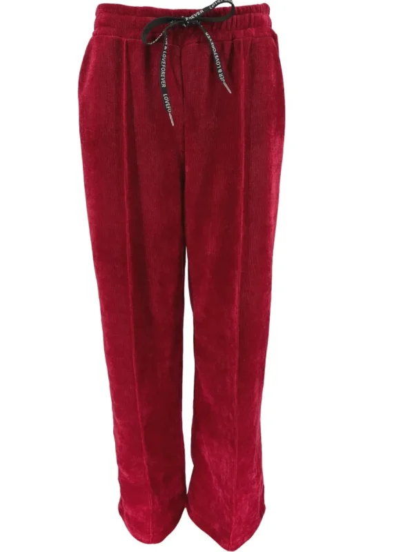 Broek van VELVET met naad en Loveforever koordje rood. sale