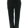 Comfy broek met rechte broekspijp zwart (J091A)
