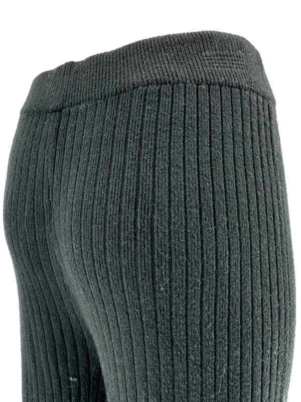 Comfy broeken met rib detail en koordje zwart