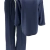 2-delig set met elastische broek en sweater Joanne donker blauw.(GTS)