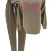 2-delig set met sweater en broek Coco N5 bruin
