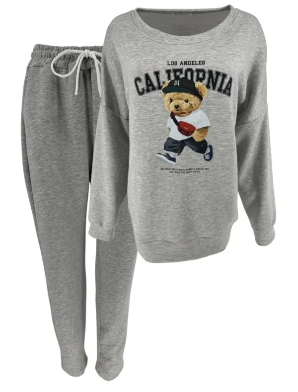 2-delig set met sweater Teddy grijs