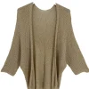 Fijngebreid vest sparkle gold.(GDE)