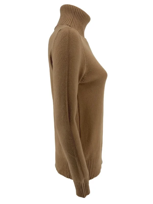 Fijngebreide coltrui maud camel (S-860)