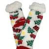 Fluffy huissokken kerst off-white