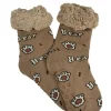 Fluffy huissokken met anti-slip bear paws