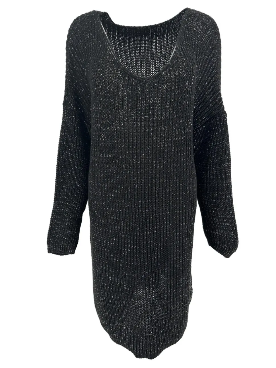 gebreide_tuniek_met_vhals_0.webp Gebreide tuniek met v-hals en glitter Fem zwart