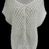 Gehaakt vestje met knopen rondjes Moda wit