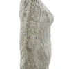 Gehaakt vestje met knopen collage off-white