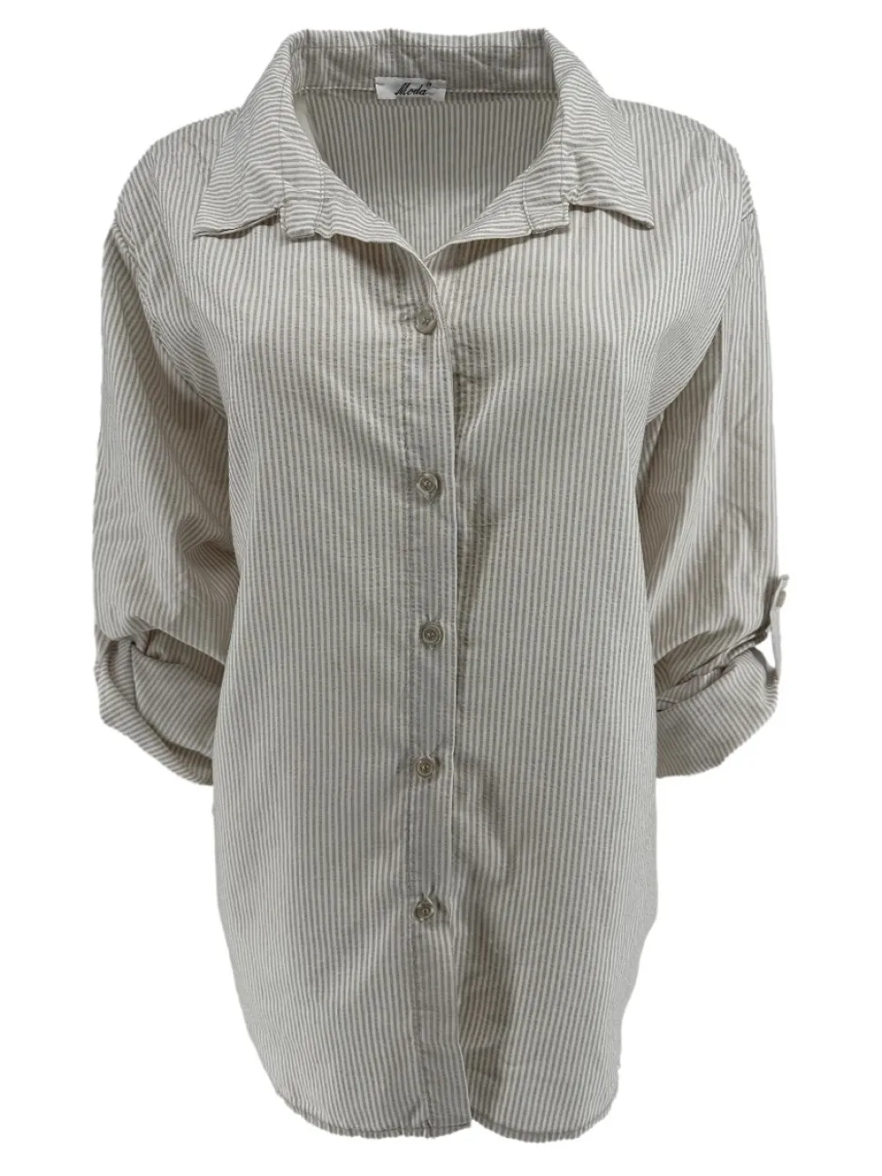 gestreepte_blouse_met_opr_0-4.webp Gestreepte blouse met oprol mouw krinkle beige