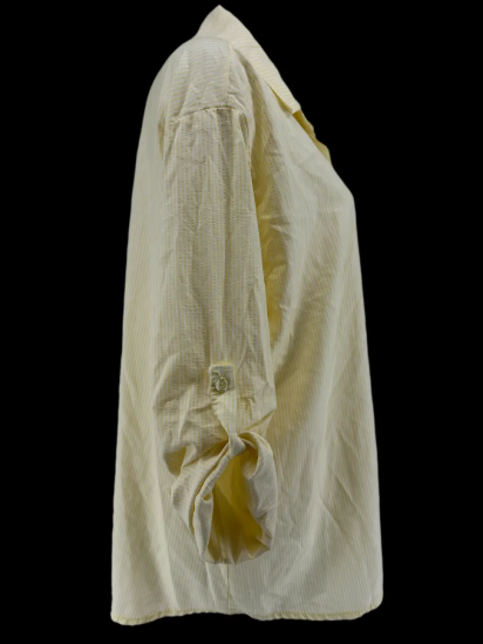 gestreepte_blouse_met_opr_1-1.webp Gestreepte blouse met oprol mouw krinkle geel