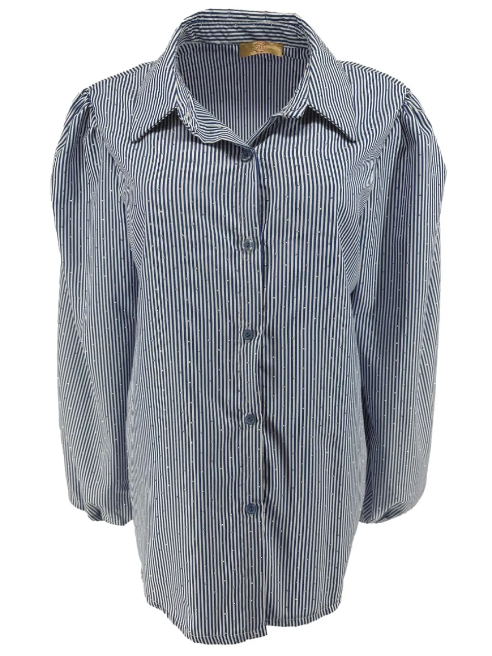 gestreepte_blouse_met_str_0.webp Gestreepte blouse met strass steentjes blauw