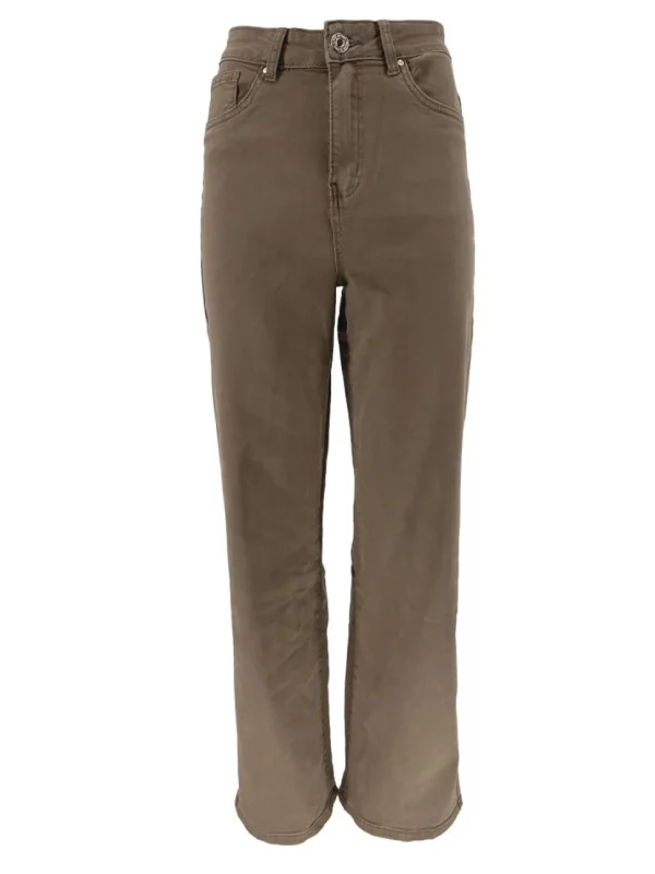 Goodies broek met rechte broekspijp taupe/bruin (DJ2498-7)