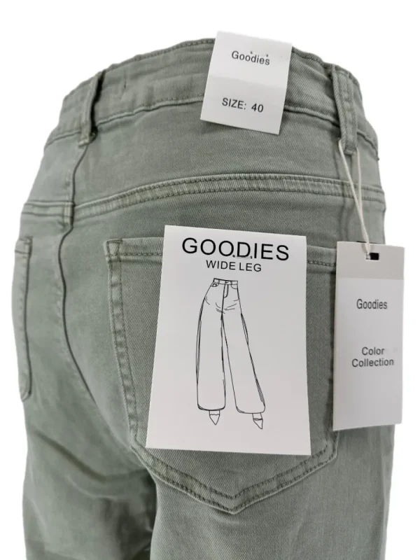 Goodies broek met rechte broekspijp licht groen (DJ2498-8)