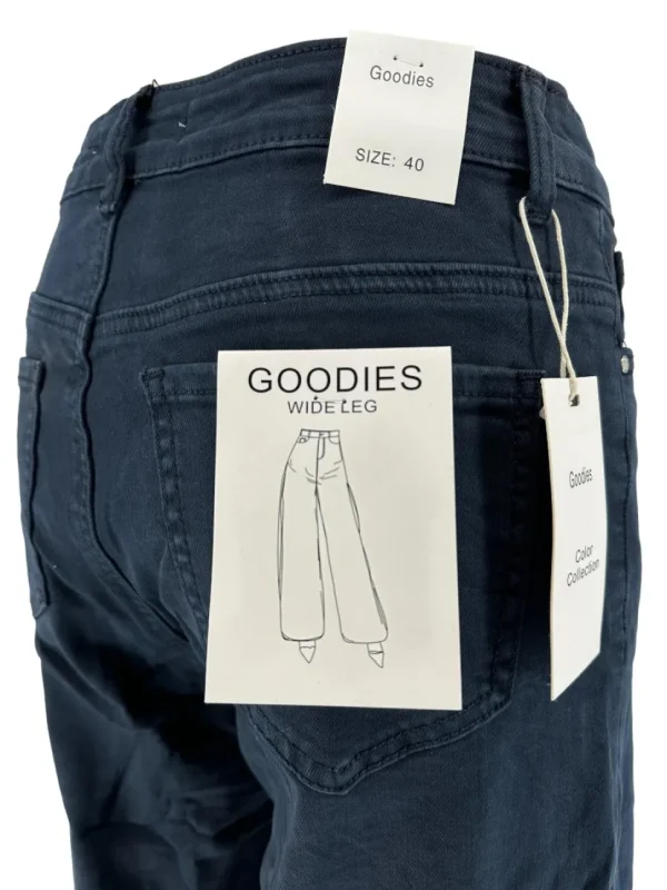 Goodies broek met rechte broekspijp donker blauw (DJ2498-3)