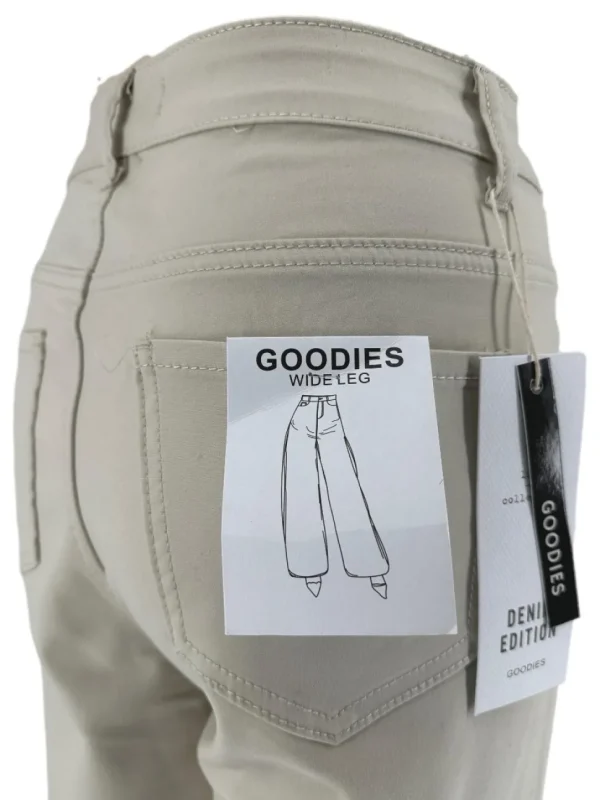 Goodies broek met ritssluiting beige (DJ2496-2)