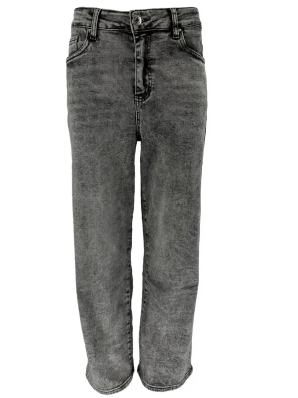 Goodies jeans met rechte broekspijp donker grijs (DJ2481)