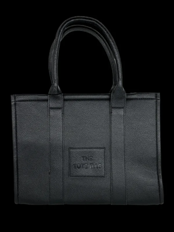 Grote size tote bag BADGE (D3102) BLACK
