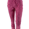 GROTERE Italy jogg-jeans met koord bladeren fuchsia