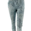 GROTERE Italy jogg-jeans met koord bladeren blauw