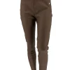 G-smack coating broek met gouden knopen choco (SW5045-17). SALE (kdib)
