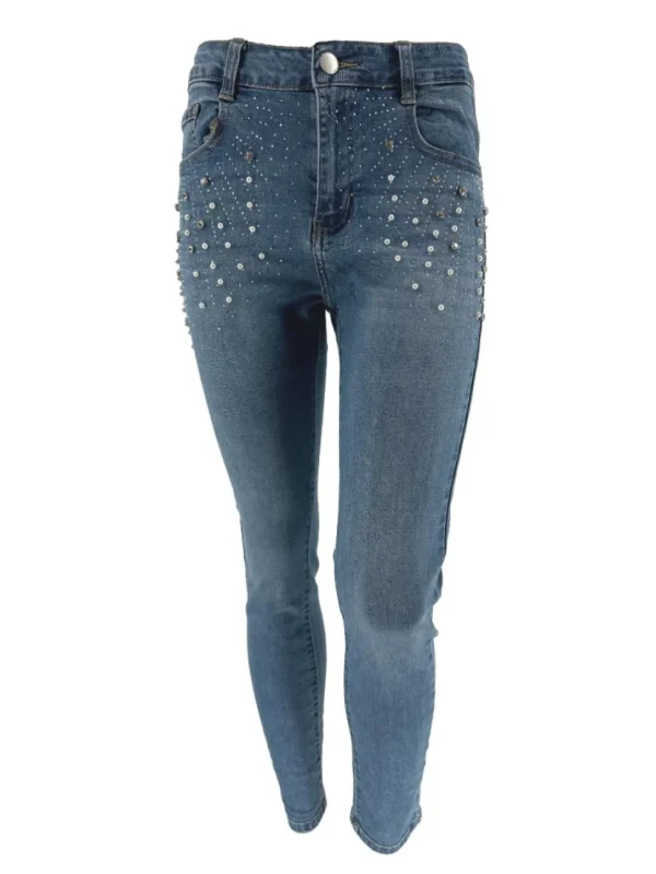 G-smack jeans met parels en strass (SKM789#)