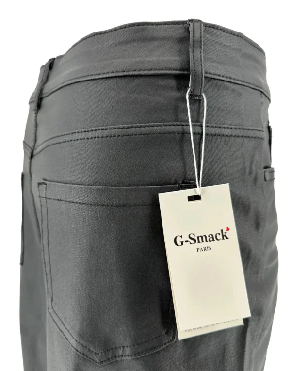 G-smack leather-look rok met split zwart (SW5059-1). SALE
