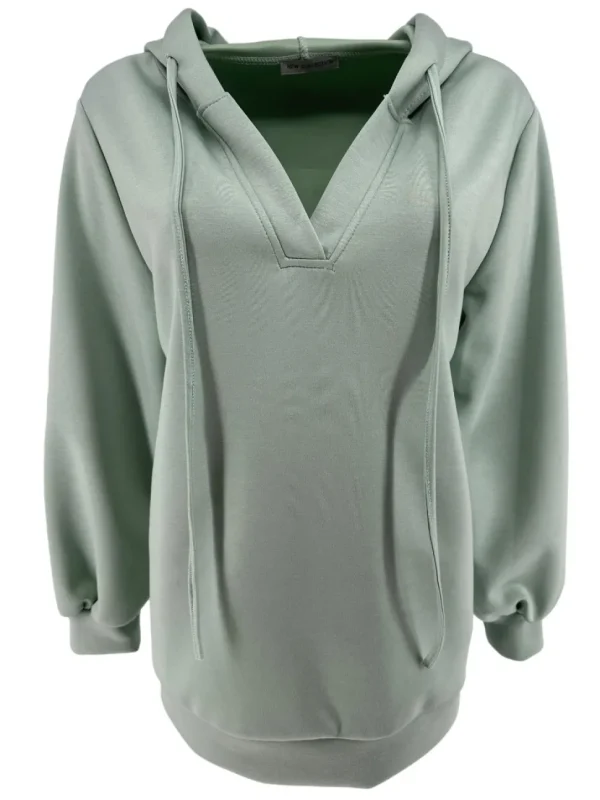 Hoodie met v-hals Orange fresh licht groen (GTS)