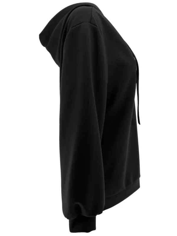 Hoodie met v-hals Orange fresh zwart (GTS)