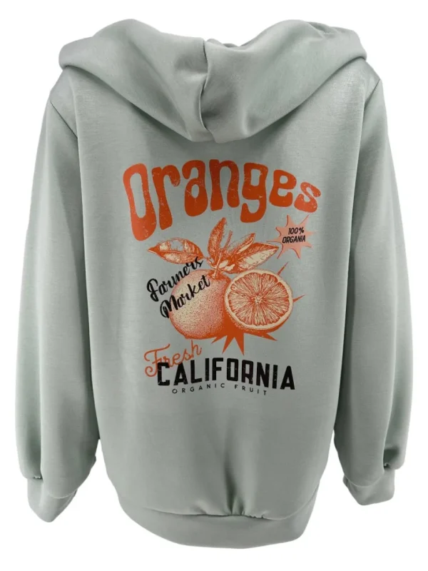 Hoodie met v-hals Orange fresh licht groen (GTS)