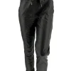 Italy coating broek met glitter koord zwart
