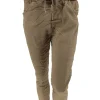 Italy jogg-jeans in satijn-look SPARKLING camel