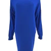 Jurk/tuniek met lange mouw en ronde hals kobalt (HJD7915)JMK