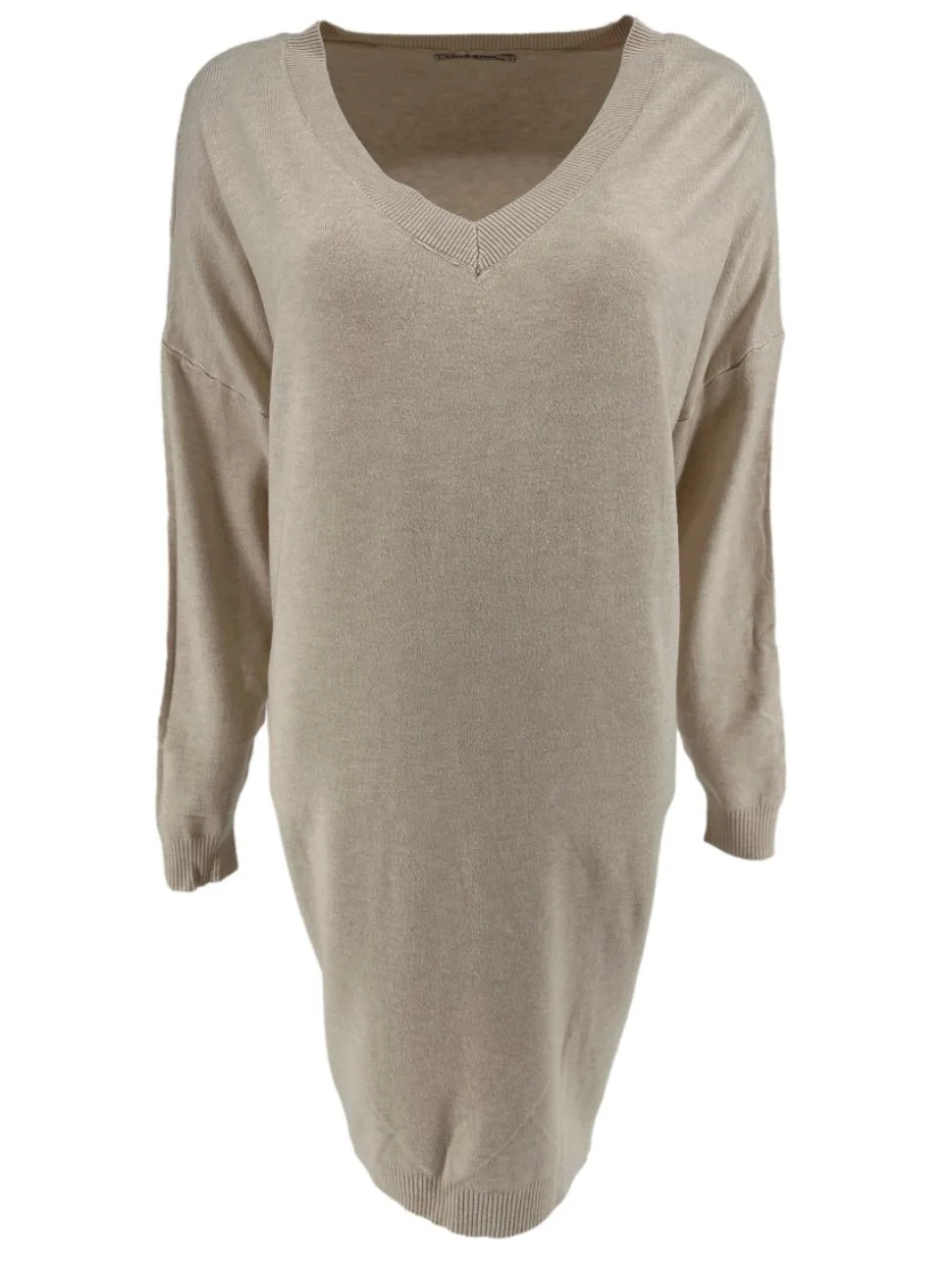 jurktuniek_met_lange_mouw_0-6.webp Jurk/tuniek met lange mouw en V-hals beige (HJD7916)JMK