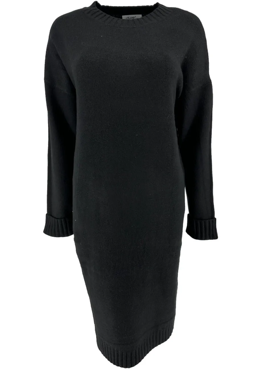 jurktuniek_met_ronde_hals_0-2.webp Jurk/tuniek met ronde hals en rib details zwart (N7070)JMK