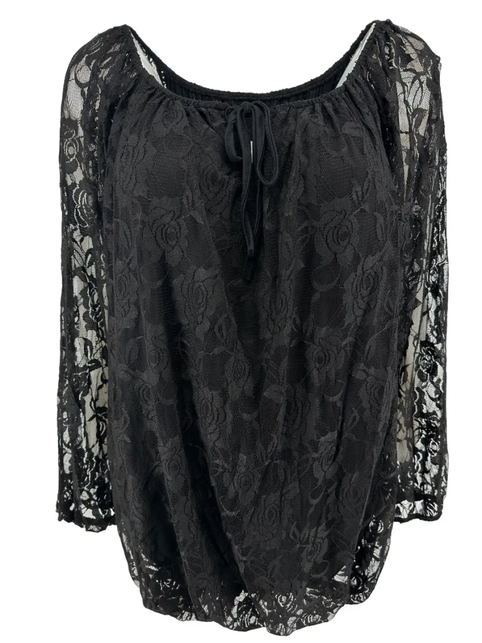 kanten_ballon_blouse_met__0-6.webp Kanten ballon blouse met koordje Celestine zwart