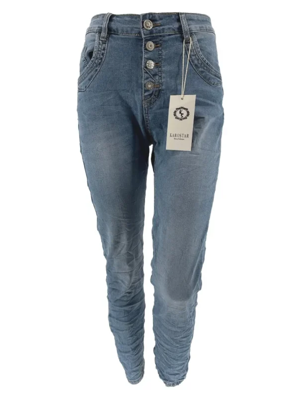 Karostar jeans met gedetailleerde knopen (K2549)