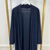 Korter soepel vest van travelstof donker blauw