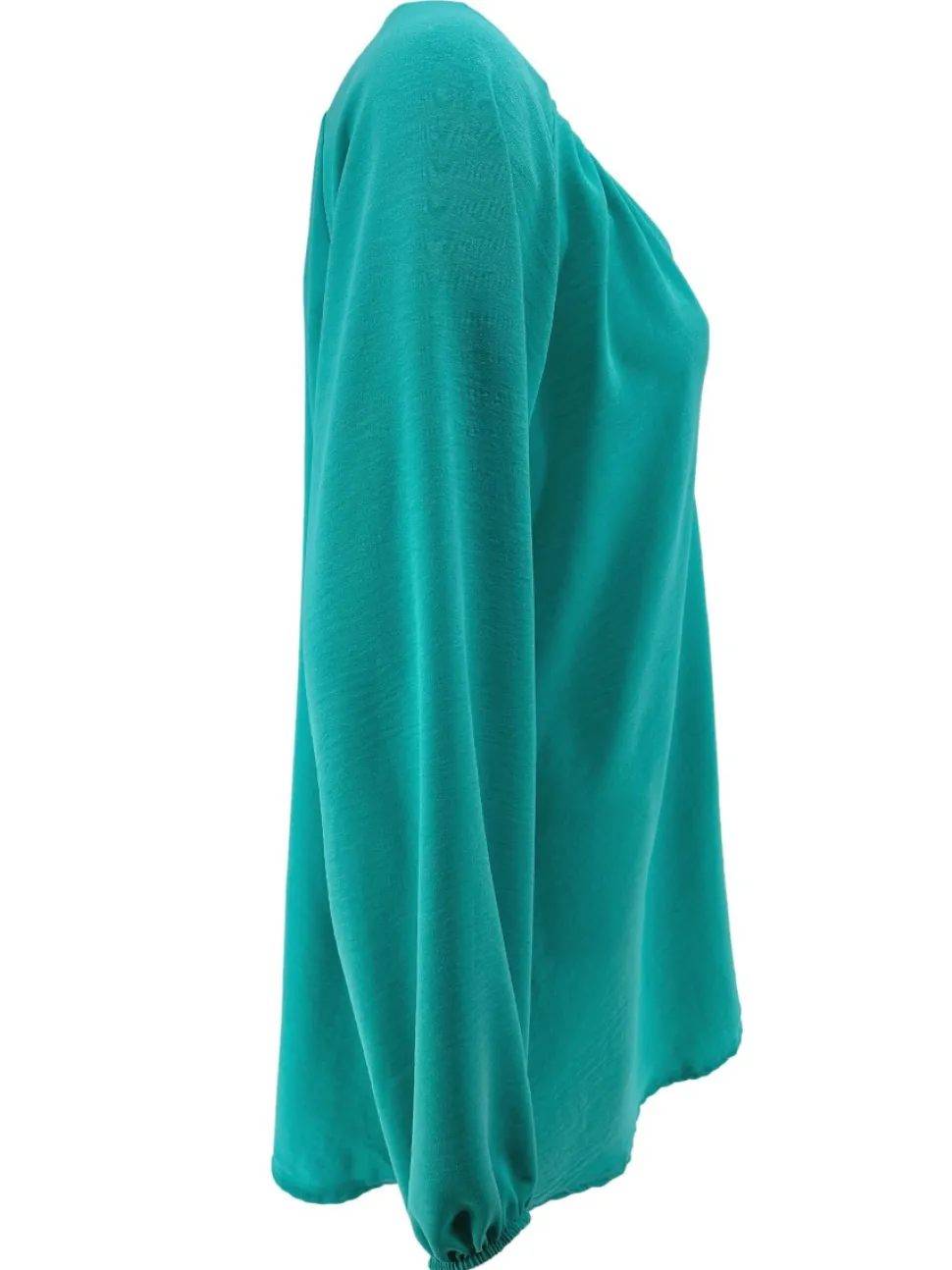 kortere_blouse_met_opstaa_1-2.webp KORTERE blouse met opstaande kraag en 2 knoopjes Siske turquoise