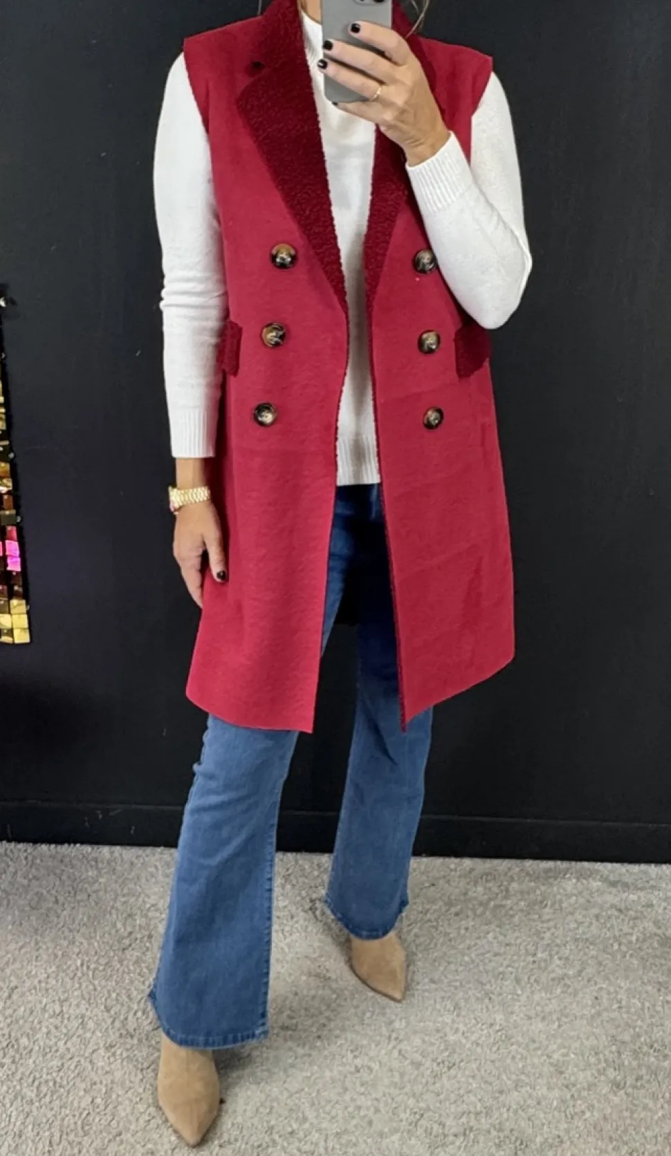 lang_suedine_gilet_met_fa_0.webp Lang suedine gilet met fake zakken Isis bordeaux SALE