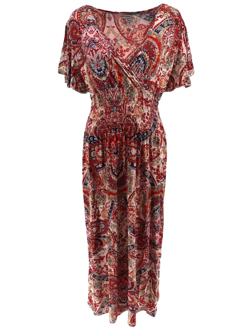 lange_travelstof_jurk_met_0-10.webp Lange travelstof jurk met volant mouw Paisley rood (JS26)