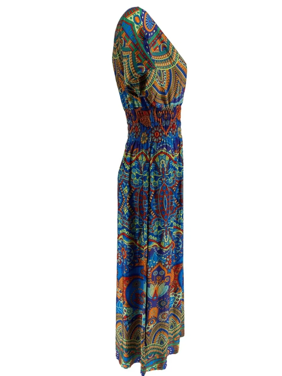 lange_travelstof_jurk_met_1-6.webp Lange travelstof jurk met smock in de taille kaleidoscoop blauw (J-77#)