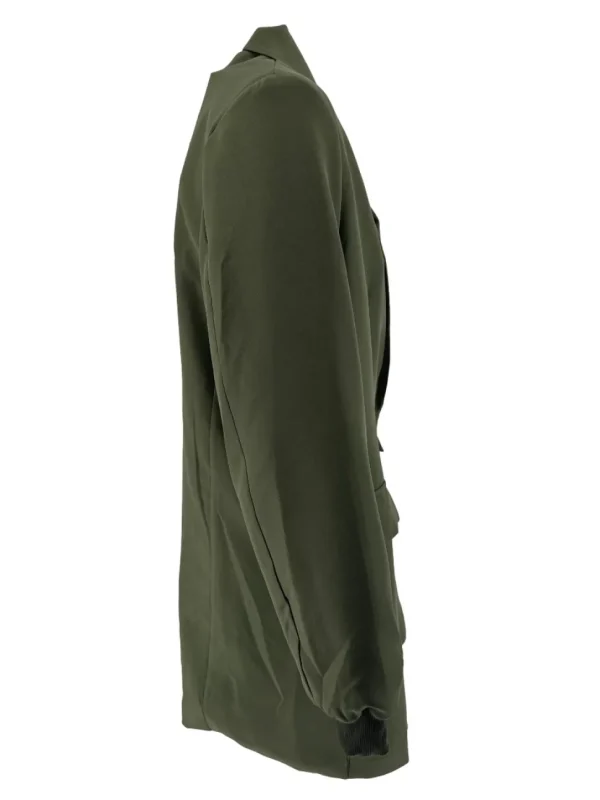 Langere blazer met rits en zakje op de mouw Roelien army
