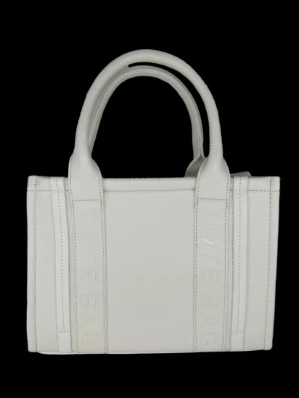 Medium size tote bag met ritssluiting BADGE (H3101) WHITE