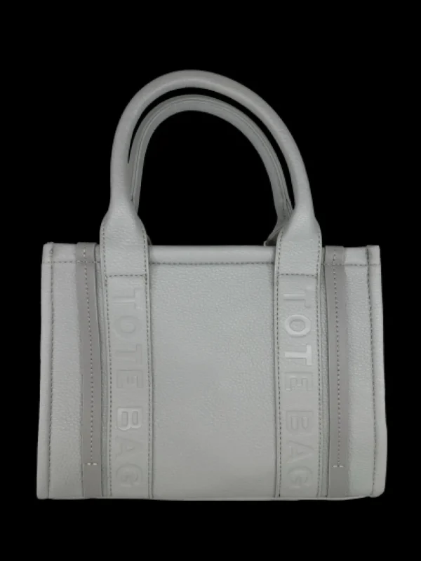 Medium size tote bag met ritssluiting BADGE (H3101) GRAY