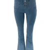 Mila jeans met knoopsluiting en zak aan de voorzijde (D4989#)