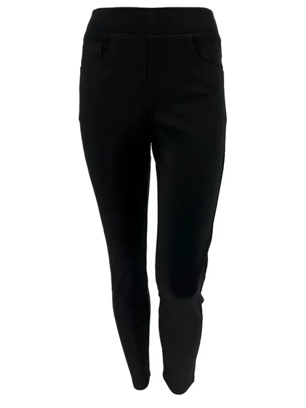 Miss Bon tregging met stretch zwart (L008)