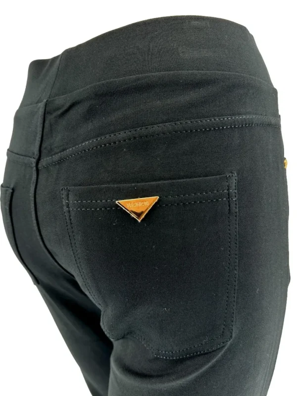 Miss Bon tregging met stretch zwart (L008)